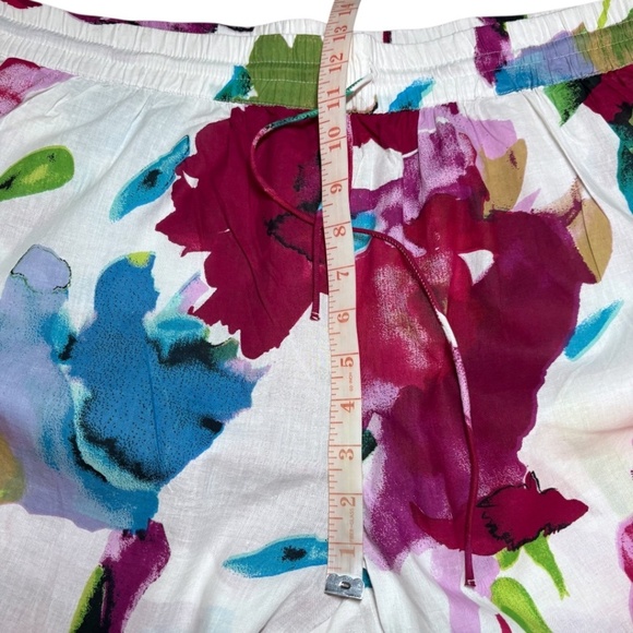 ANMOL 100% Cotton MADE IN INDIA Stretch Waist Floral Straight Leg Pants 18 NWT - Picture 6 of 10